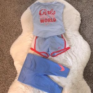 Nike capris and shorts outfit